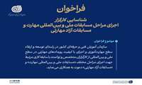 فراخوان شناسایی کارگزار اجرای مسابقات ملی و بین‌المللی مهارت منتشر شد 